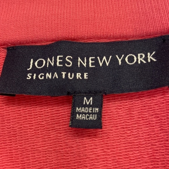 Jones New York Signature Pink Full Front Zipper Jacket Size M - Picture 5 of 14